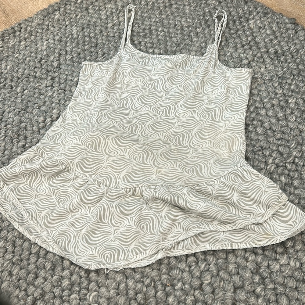 Pajama Drama Grey Pattern Printed Mini Sleep Dress Size Medium